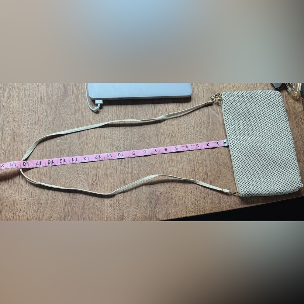 Vintage 1980s Metal Mesh Clutch Shoulder Bag 10"x6" - Picture 7 of 17